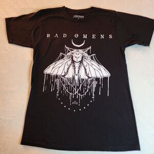 Sumerian Records Bad Omens Moth Black Tshirt With Graphics Size Medium
